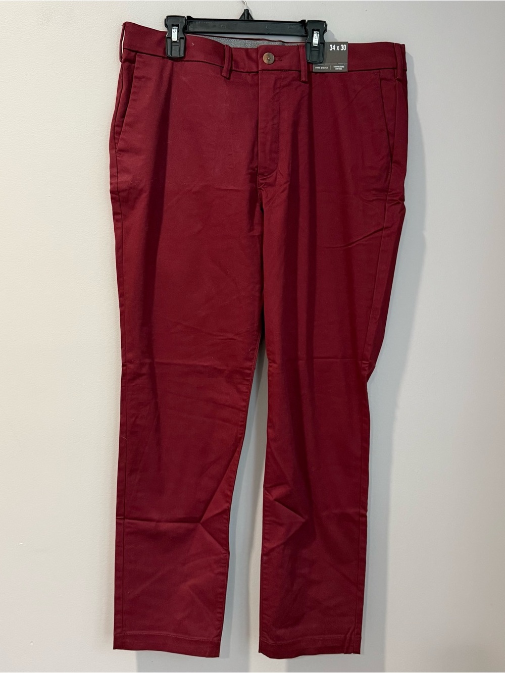 Men's Express Burgundy Chinos Classic Straight Fit